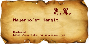 Mayerhofer Margit névjegykártya