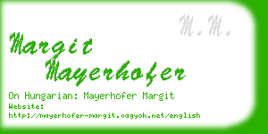 margit mayerhofer business card